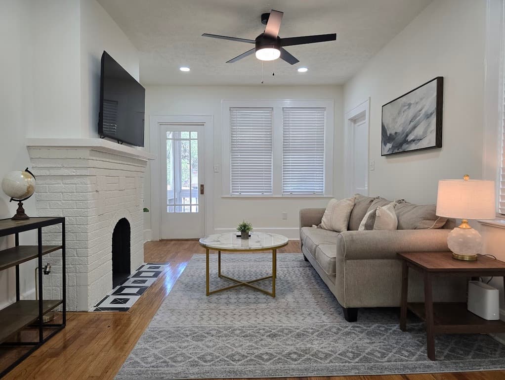 The Avondale House — Bright & Modern side: living room