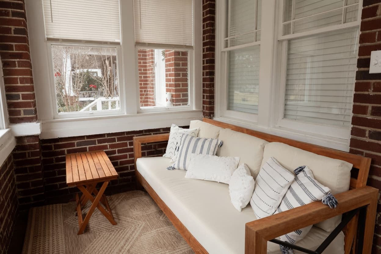 The Avondale House — Historic Haven side: sunroom